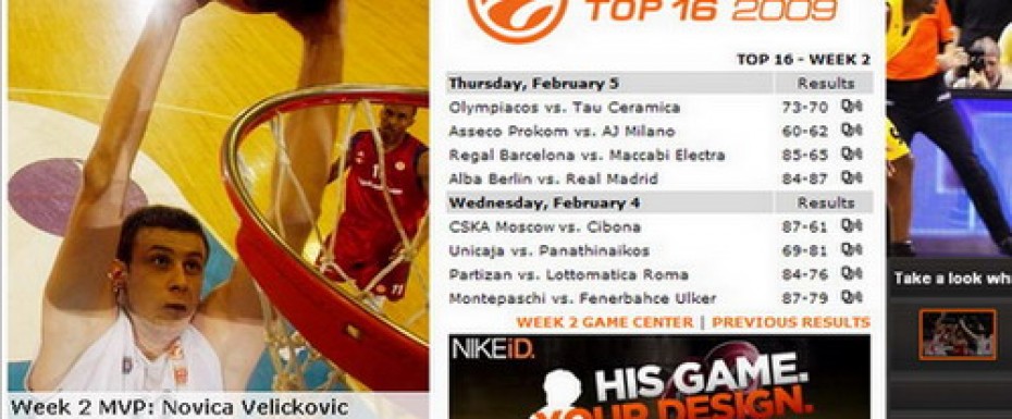EL TOP 16: Novica Veličković MVP 2. kola!