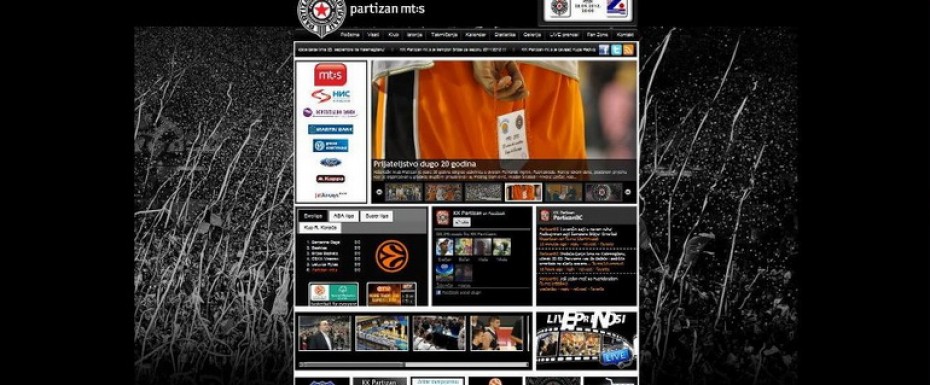 Zvanična internet prezentacija KK Partizan mt:s