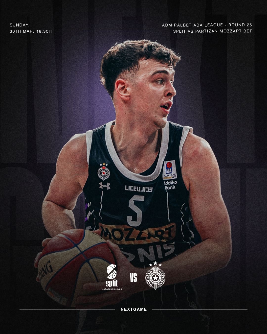 Partizan Mozzart Bet sutra protiv Splita na Gripama