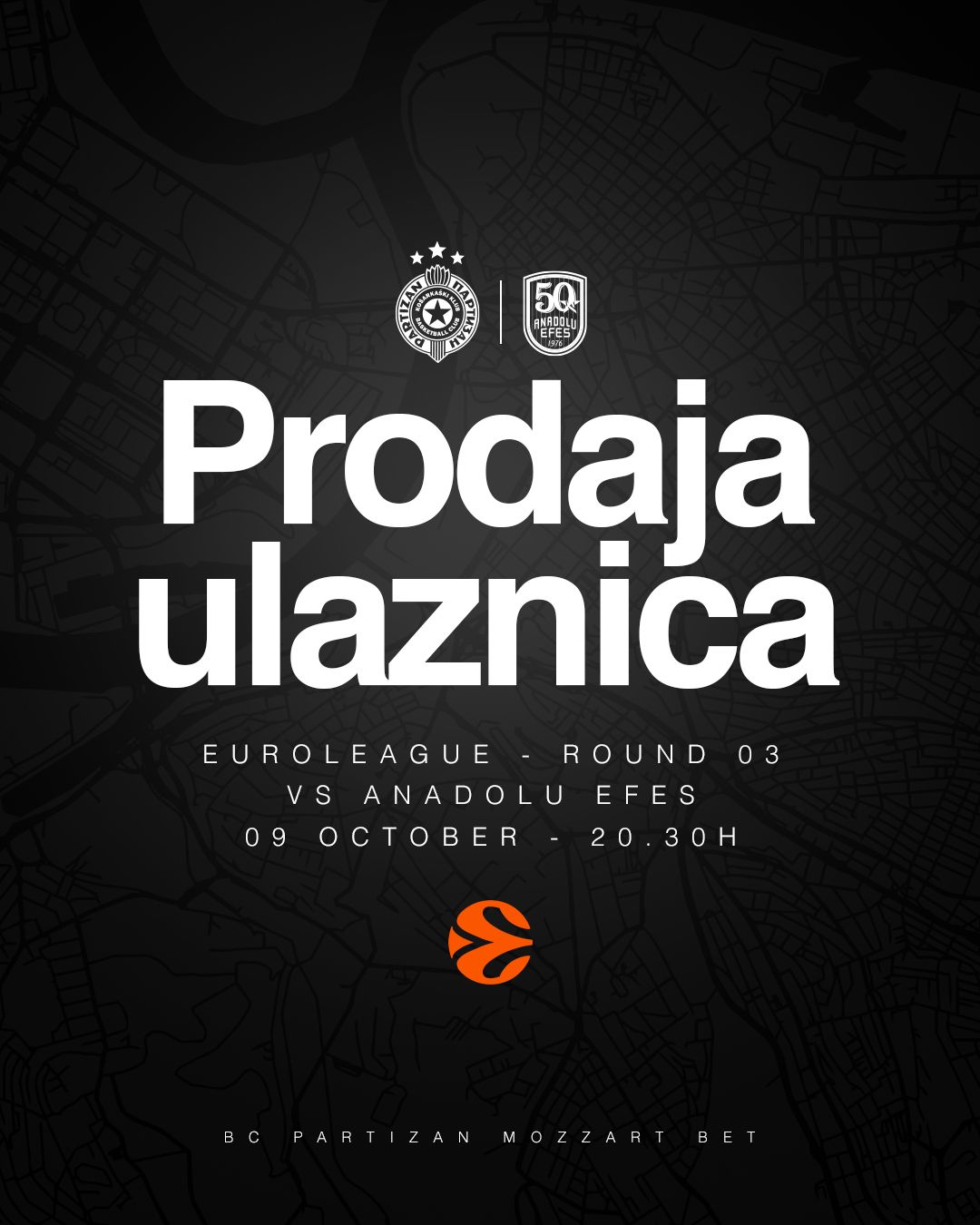 Prodaja dnevnih ulaznica za utakmicu protiv Efesa počinje u nedelju od 12 časova