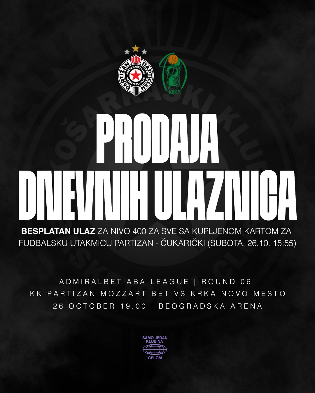 U SUBOTU, SA JNA BESPLATNO U ARENU: Meč protiv Krke pomeren na 19.00, prodaja ulaznica za donji prsten hale počinje u četvrtak