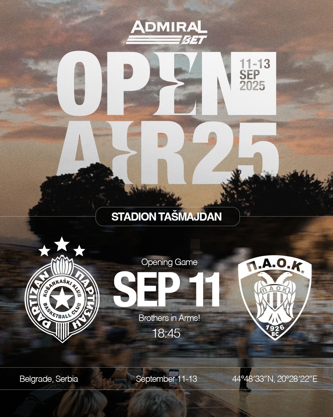 Danas u 15 časova počinje prodaja ulaznica za AdmiralBet Open Air
