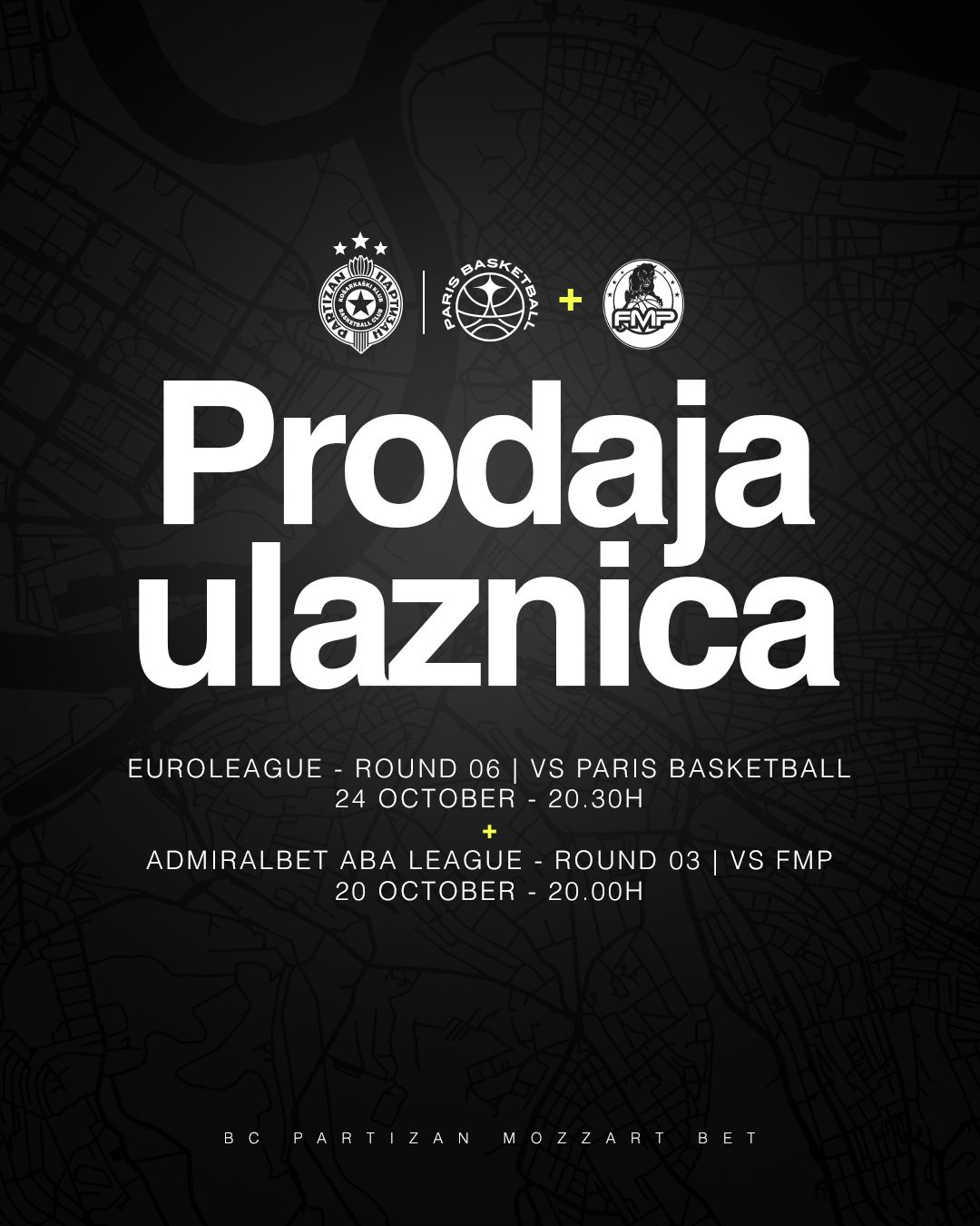 U sredu počinje prodaja paketa ulaznica za utakmice protiv FMP-a i Pariza