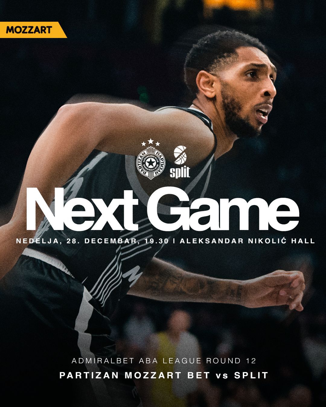 Crno-beli sutra protiv Splita u hali 