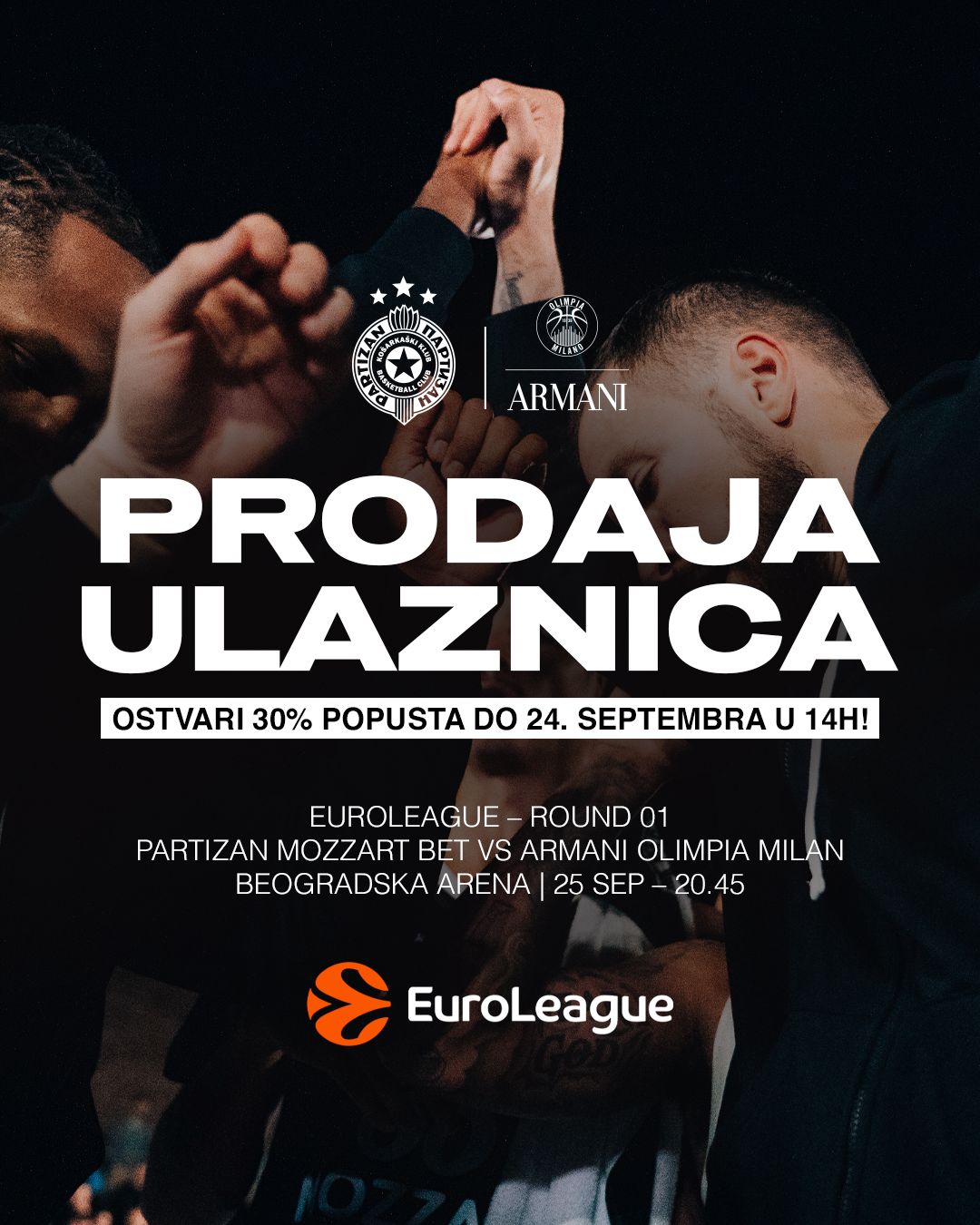 Sutra u podne počinje prodaja dnevnih ulaznica za duel protiv Olimpije iz Milana