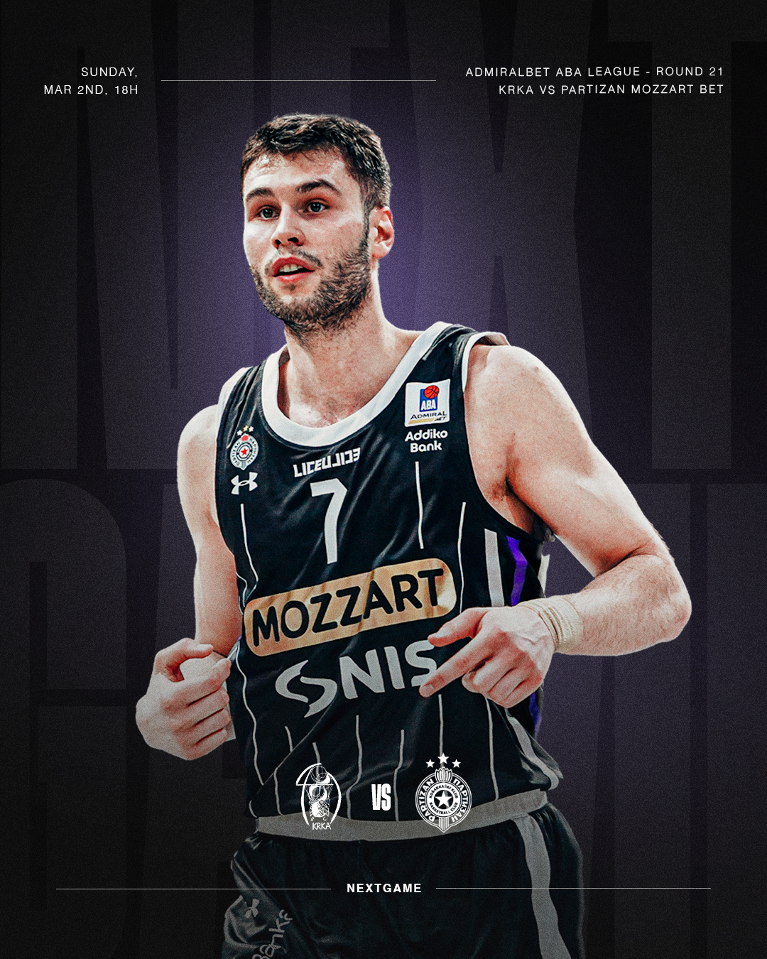 Partizan Mozzart Bet sutra protiv Krke u Novom Mestu