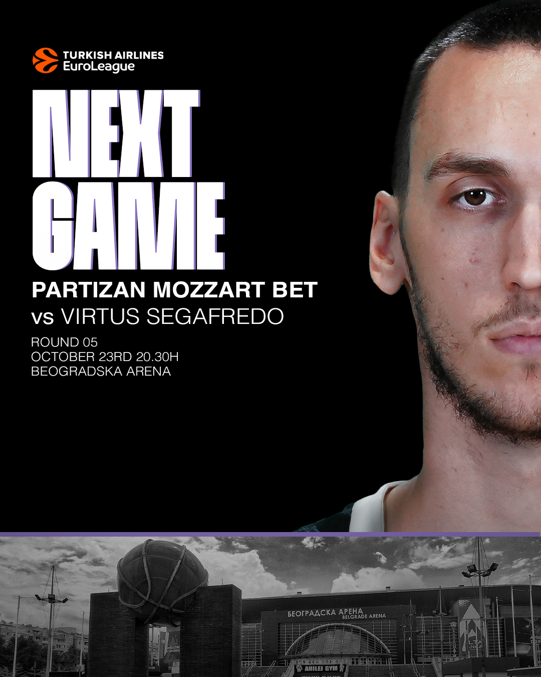 Partizan Mozzart Bet sutra protiv Virtusa u Beogradskoj areni